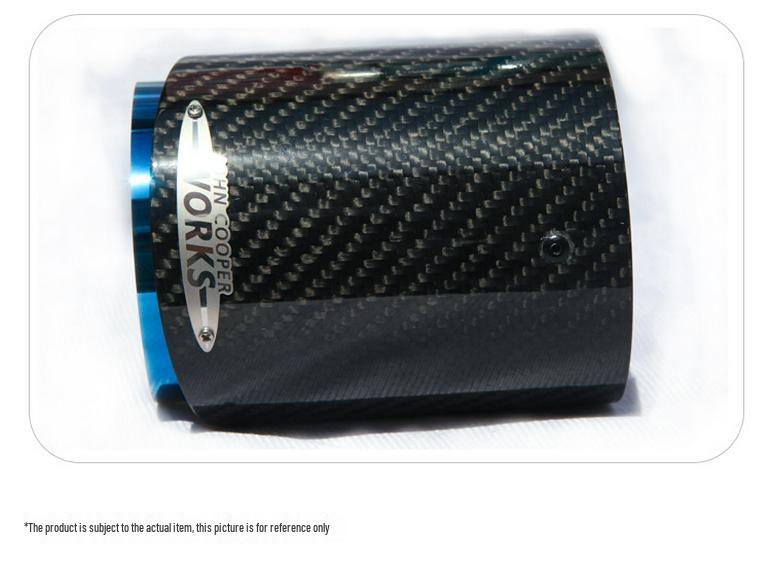 BM Mini Cooper Carbon Fiber Burnt Blue Stainless Steel Exhaust Tailpipe