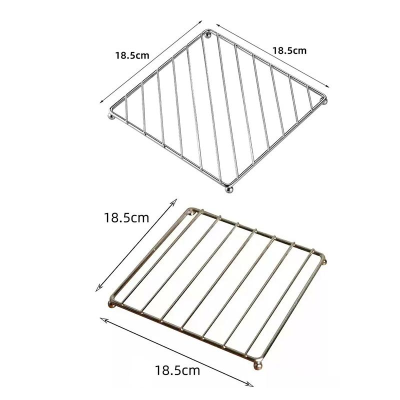 Square Metal Pot Mat Coasters Heat Insulation Pad for Bowl Dish Casserole Hot Pot Table Cookware Holder Placemat Kitchen Tools