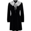 2025 Fall/Winter Detachable Lace Shawl Velvet Dress