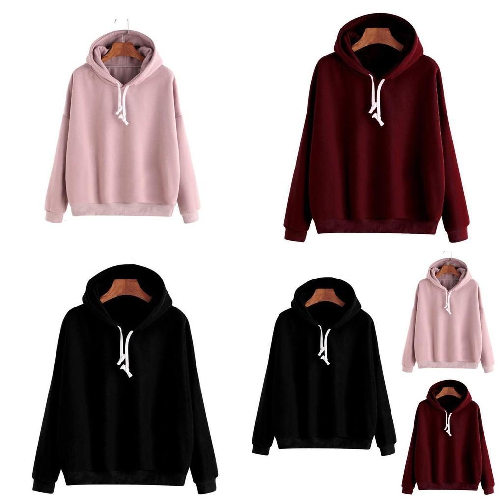 Stylish Unisex Men Women Pullover Hoodie Comfortable Solid Color Sweatshirt For Teens