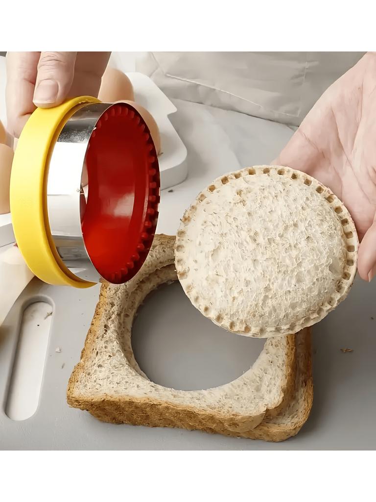 1pc Sandwich Cutter And Sealer, Stainless Steel And Plastic Cookie Cutters, Pastry Cutter, Kitchen Gadgets, Kitchen Accessories