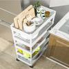 Mobile Bookshelf Storage Rack Multi-layer Bathroom Shelves Household Snacks Storage Rack Storage Trolley Household Accessories