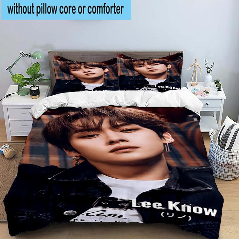 3PCS K-pop Stars In Urban Vibes 3pcs Bedding,Including 3PCS Duvet Cover And 2pcs Pillowcases Perfect for Christmas,Ideal for Bedroom, Dormitory