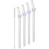 4pcs Butterfly Glass Straw with Brush 200*8mm Reusable Drinking Straw Set Milkshakes Cocktail Coffee Straws Home Bar Accessories