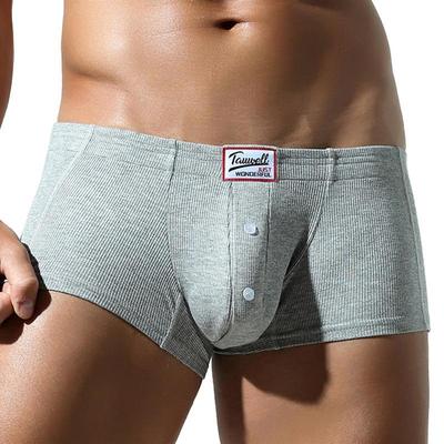Nouvelle arrivee: Boxer taille basse en U pour homme avec poche convexe et bouton – Design tendance et confortable
