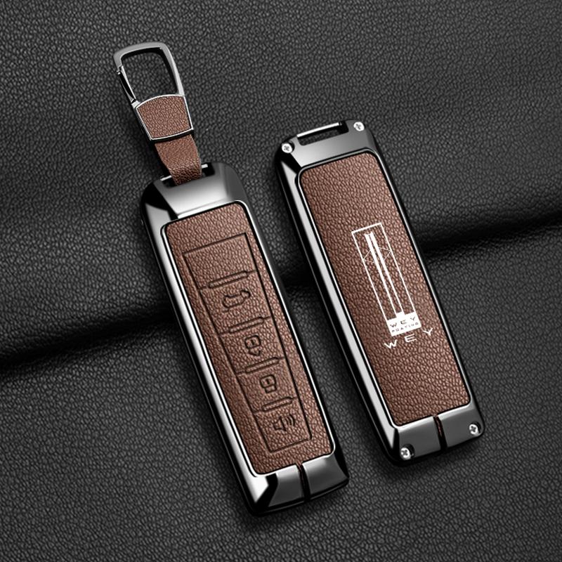 

Zinc Alloy Car Key Case Cover For Wey Coffee 01 Tank Tank300 Protector Shell Remote Keychain Keyless Interior Accessories