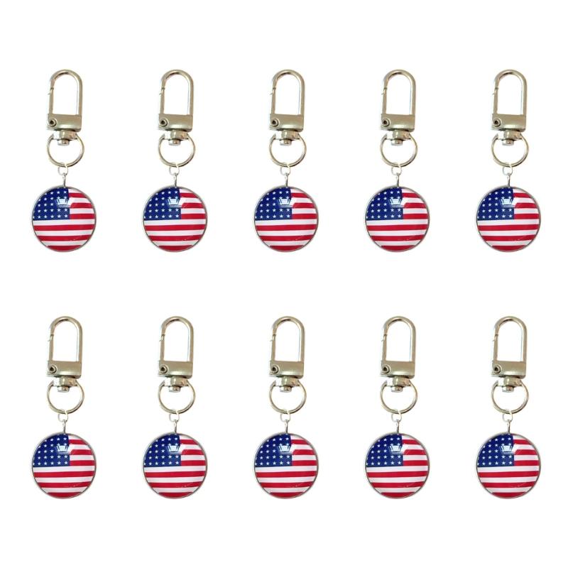 Set Of 10 Piece Stylish Soccer Keychains With National Flags Ideal For Gifts Travel Or Daily Use As A Fun Accessory