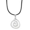 Geometric Pendant Necklace With Vintage Handwoven Leather Cord For Women