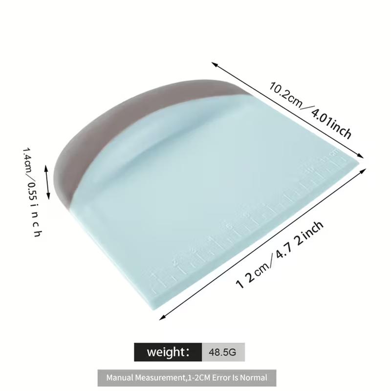 Teigschaber mit Messmarkierungen 1/2 Stück Flexibles Mehrzweck-Küchen-Gebäckschneider Werkzeug Bankabzieher für Brotteig Kuchen