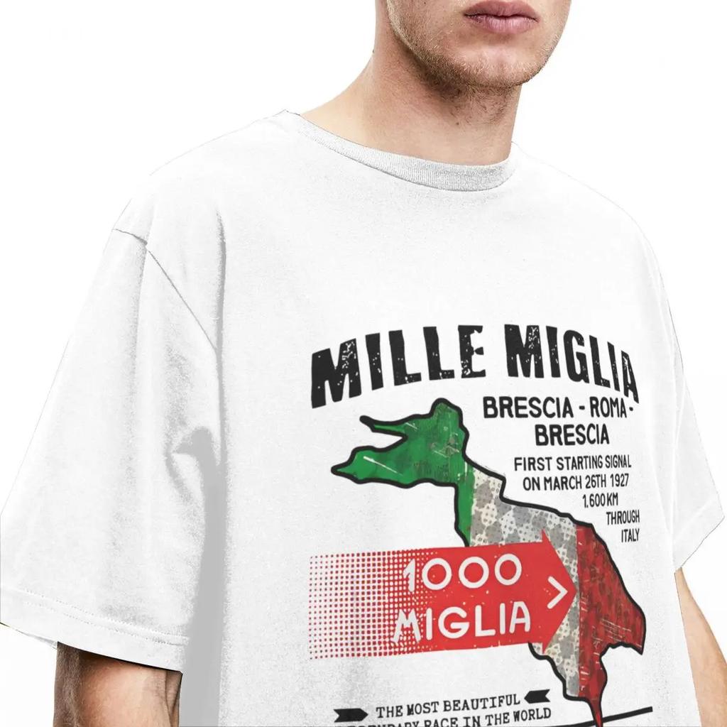 Mille Miglia Racing Experience T-Shirt 1000 Miglia Beliebte T-Shirts Kurzarm Streetwear Tops Sommer 100% Baumwolle Oversize T-Shirt