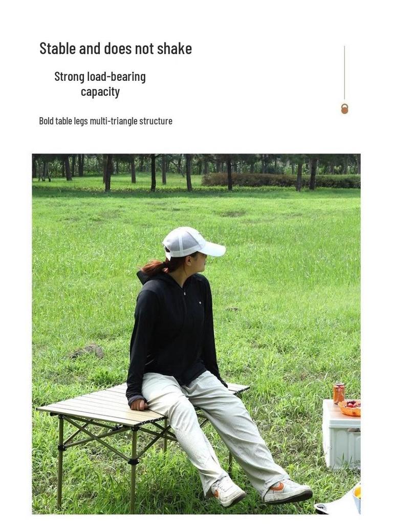 Folding Portable Carbon Steel Camping Table and Chairs Set for Outdoor Dining and Street Stalls