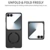 Scratch Resistant Hard Plastic Wireless Charging Case for Samsung Galaxy Z Flip7 5G Flip6 Flip 7 Flip5 Flip3 Flip 6 5 4 3 Flip4