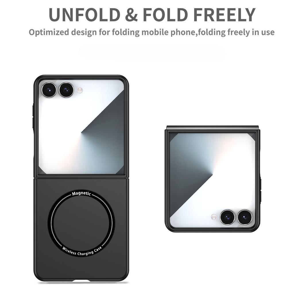 Scratch Resistant Hard Plastic Wireless Charging Case for Samsung Galaxy Z Flip7 5G Flip6 Flip 7 Flip5 Flip3 Flip 6 5 4 3 Flip4