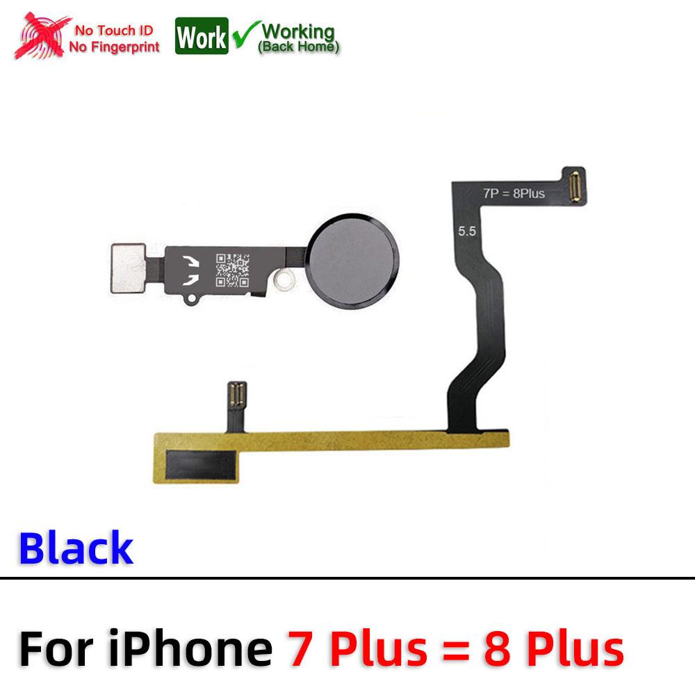 AiinAnt Return Back Home Button Flex Cable For iPhone 6 6s 7 8 Plus 5s SE Connector Phone Parts Repair No Touch ID