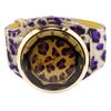 Women's Leopard Faux Leather Strap Charm Roman Numerals Quartz Wrist Watch