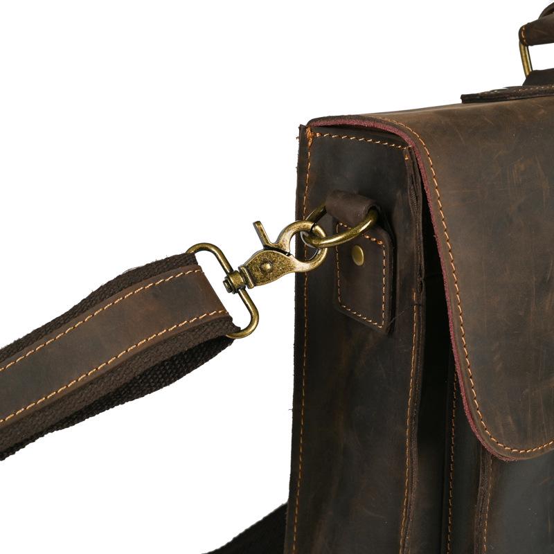 Vintage Pánská taška přes rameno crossbody na notebook z koňské kůže