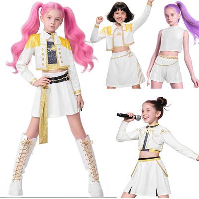 Anime Kpop Dämon Kinder Jäger Cosplay Rumi Zoey Mira Cosplay Komplettanzug Mädchen Stil Kinder Bühnenauftritt Kleidung Halloween