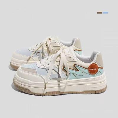 Platform White Shoes Spring New Versatile Muffin Women's Shoes Color Matching Sports Fashion Casual Ins Trendy Sneakers