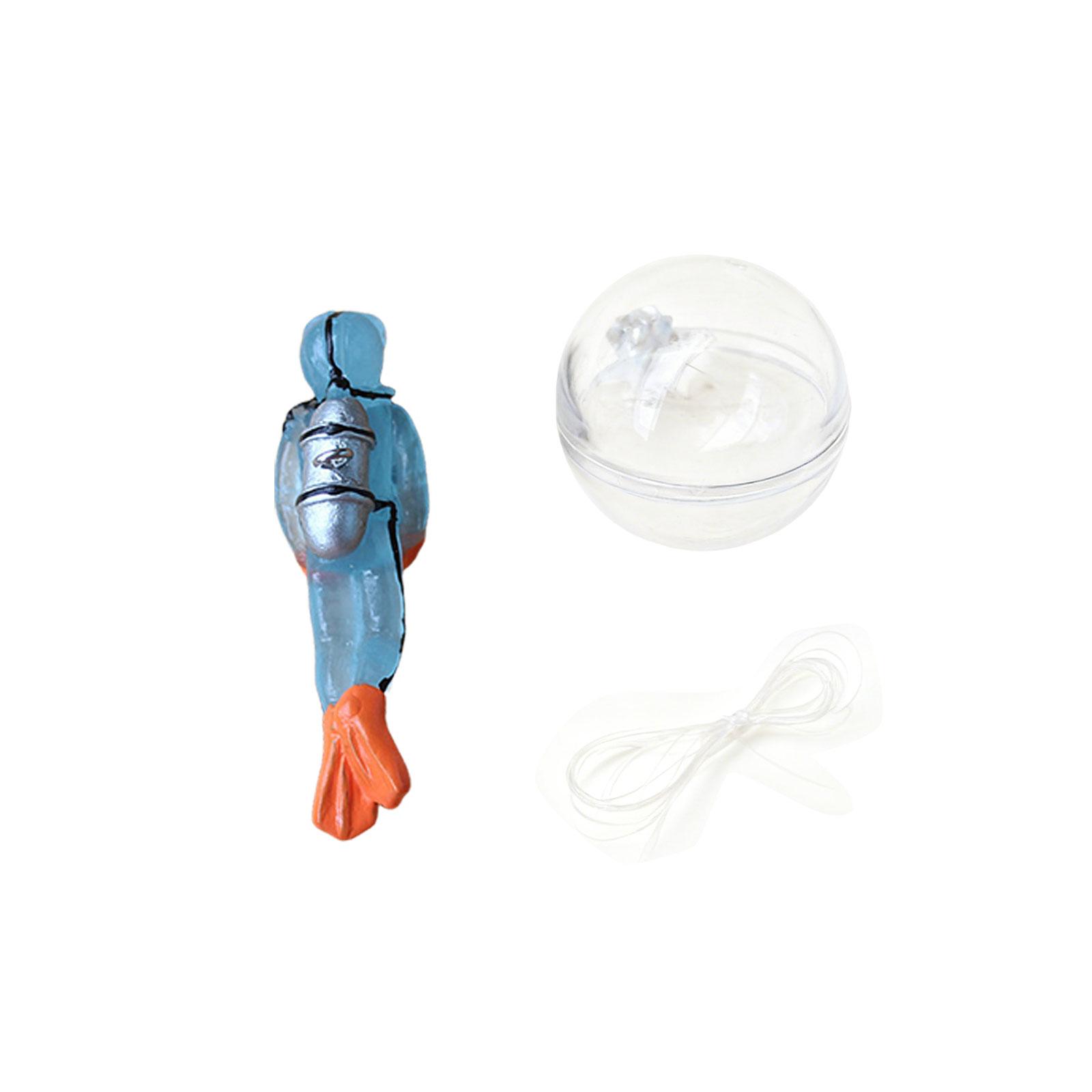 Плавающий дайвер Аквариум Плавающее украшение Подводный пейзаж Подводный мир Маленький плавающий шар One Size