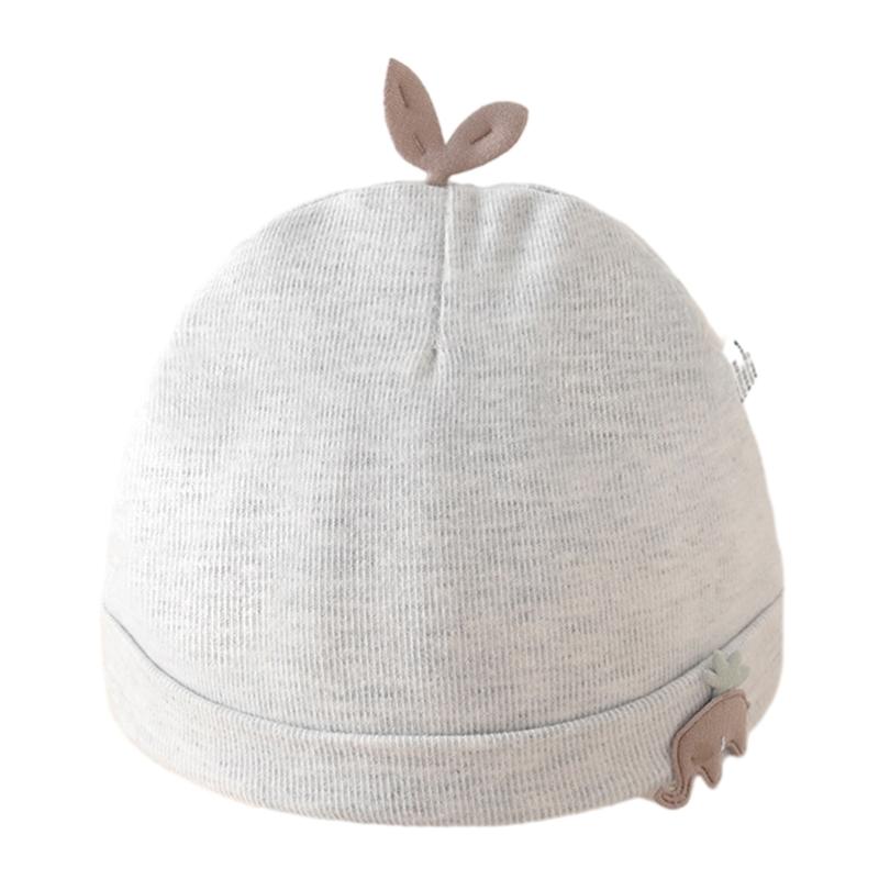 

Милая шапочка Мягкий детский чепчик с рисунком слона Хлопковая зимняя теплая шапка-бини для младенца Ребенка Дышащая шапка S светло-серый