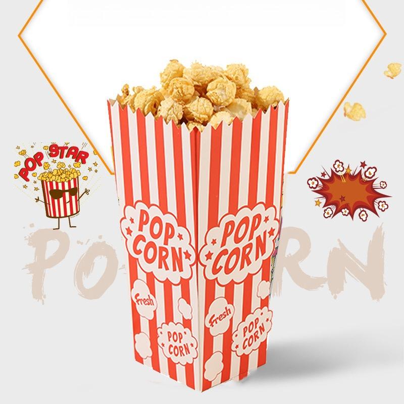 Large Popcorn Bucket Disposable French Fries Chicken Rice Flower Packaging Box Cinema Amusement Park Scenic Area Commercial Food Packaging Container