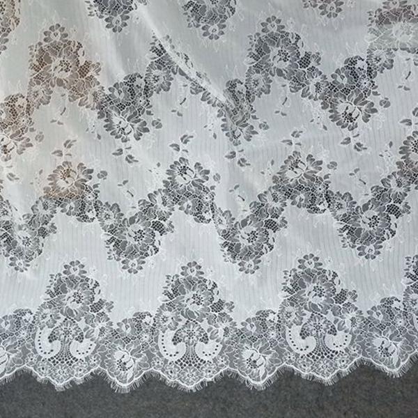 3 meter Øyenvipper Blondestrim, høykvalitets bomullstekstur Øyenvipper Blondestoffkjole Skjorte Klut Klær Kjoletilbehør