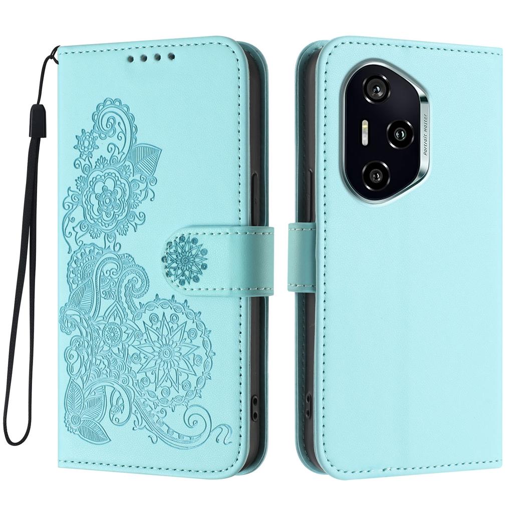 For Honor 400 5G (Global) Phone Cases Mandala Flower Leather Wallet Mobile Cover with Strap