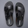 Men's Casual Sandals Summer New Breathable Fashion Outdoors Beach Shoes Anti-slip Open-toe Double-sided Soft Leather Slippers