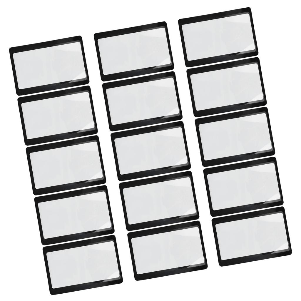 Magnifier Sheet Lightweight Portable Card Size Magnifying Glass for Makeup Reading Small Prints 15pcs