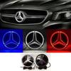 FA03Car Front Grille Logo Light Mirror LED Badge Badge Luminous Decorative Light for Mercedes Benz W213 E-Class Key Ring