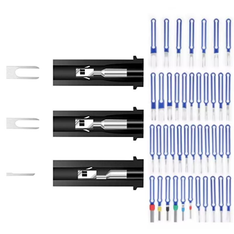 41Pcs Terminal Removal Tool Kit Depinning Tool Electrical Connector Pin Removal Car Optional Wire Terminal Removal Tools