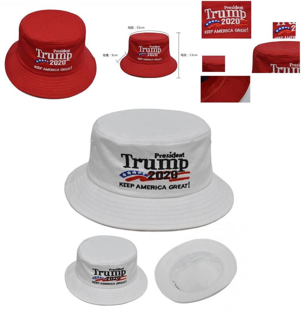 Donald President Trump 2020 Keep America Great Cap Embroidered Bucket Hat Unisex