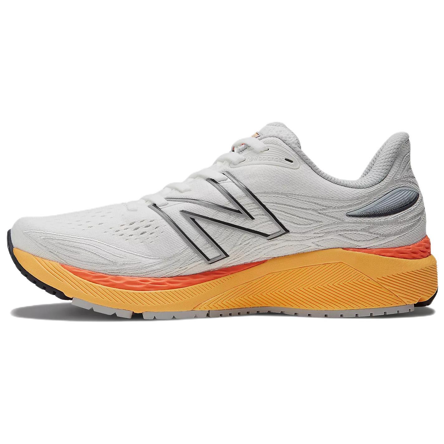 New Balance 860 V12 X Fresh Foam  Белый Яркий Абрикосовый Яркий Оранжевый  M860A12 41.5