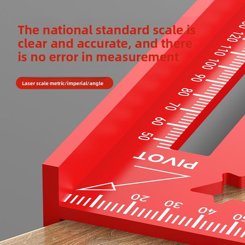Woodworking Marking Ruler Right Angle Ruler Angle Triangle Ruler Marking Gauge Aluminum Alloy Measuring Tool