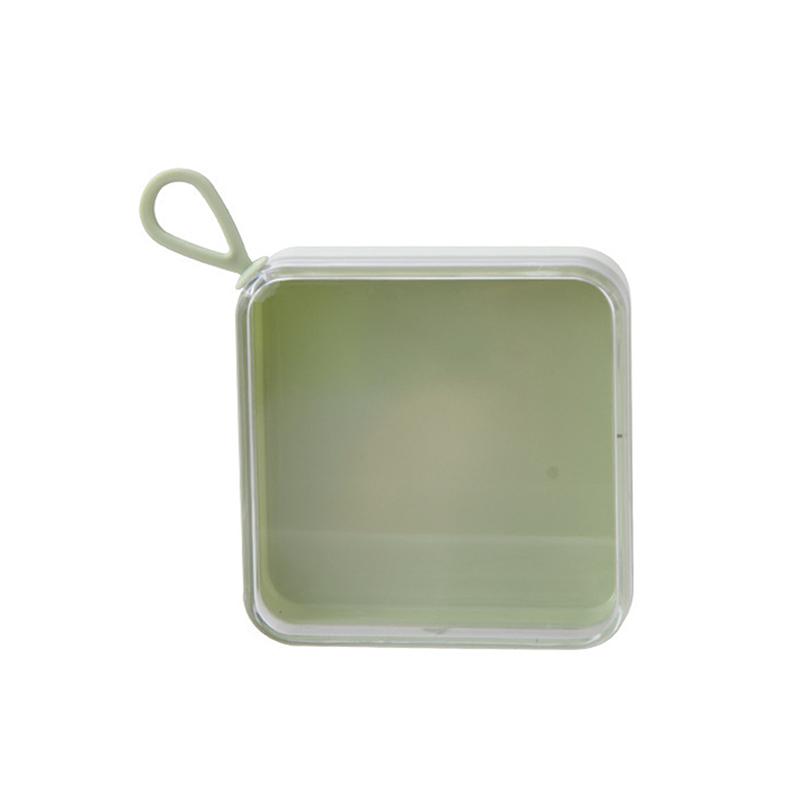 1 Pcs Multi-Functional Powder Puff Storage Box with Lanyard - Portable Transparent Empty Box Clean Ideal for Business Trips