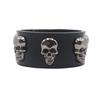 Skull Leather Studded Punk Bracelet - European/American Fashion, Domineering Street Dance Style Wristband