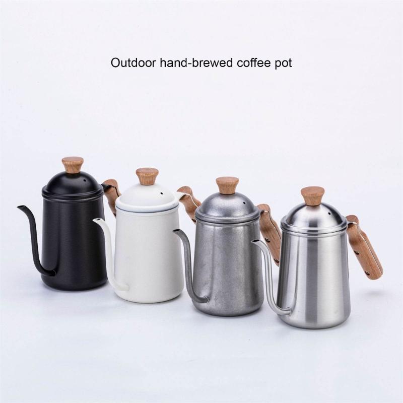 650ml Coffee Hand Brewing Pot Stainless Steels Pours Over Kettle Gooseneck Coffee Pot Kitchen Tool for Home Office