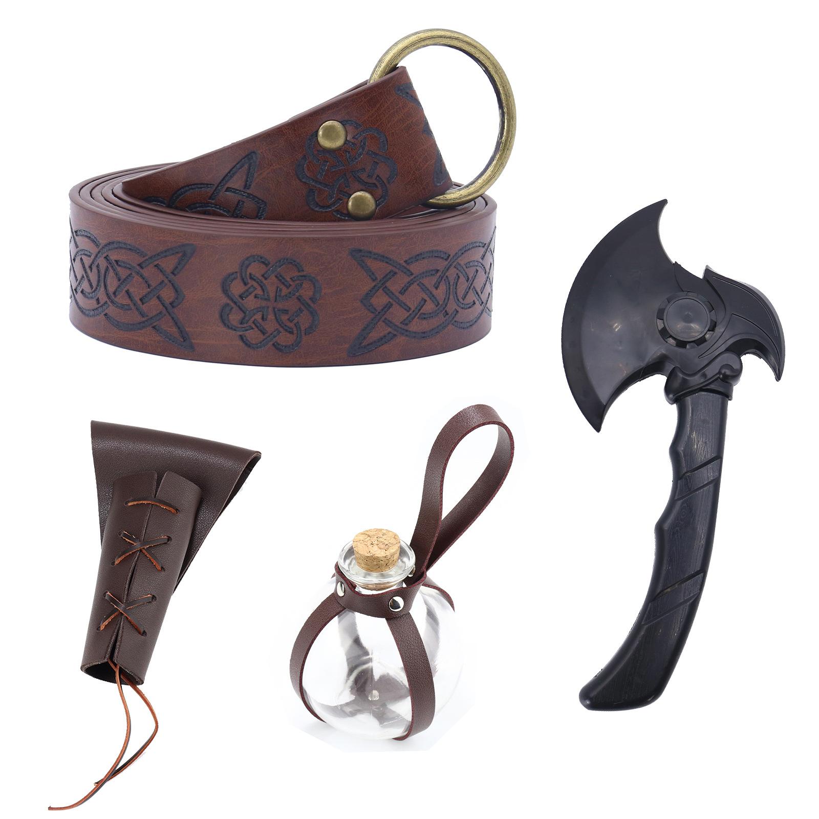 

Средневековый Хэллоуин Кельтский Карнавал Винтажный Викинг Пояс Косплей Костюм Наряд Реквизит