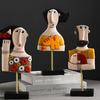 Face Art Statue Sculpture Resin Handmade Carving Figurine Study Studio Room