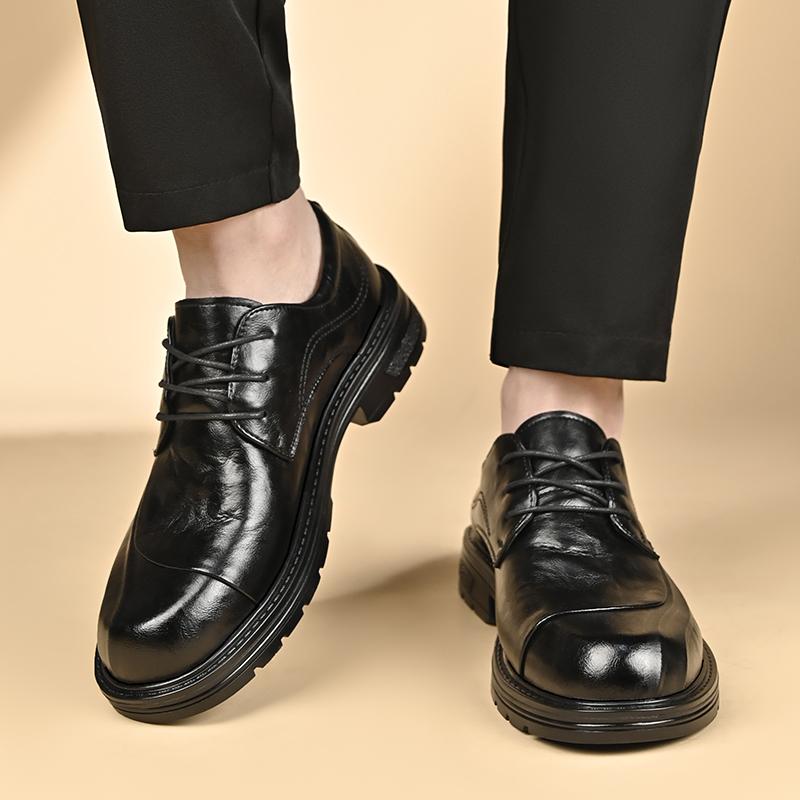 Fashion Retro men's leather shoes High quality leisure and business style Adult work and office Gentlemen's hot selling shoes derby
