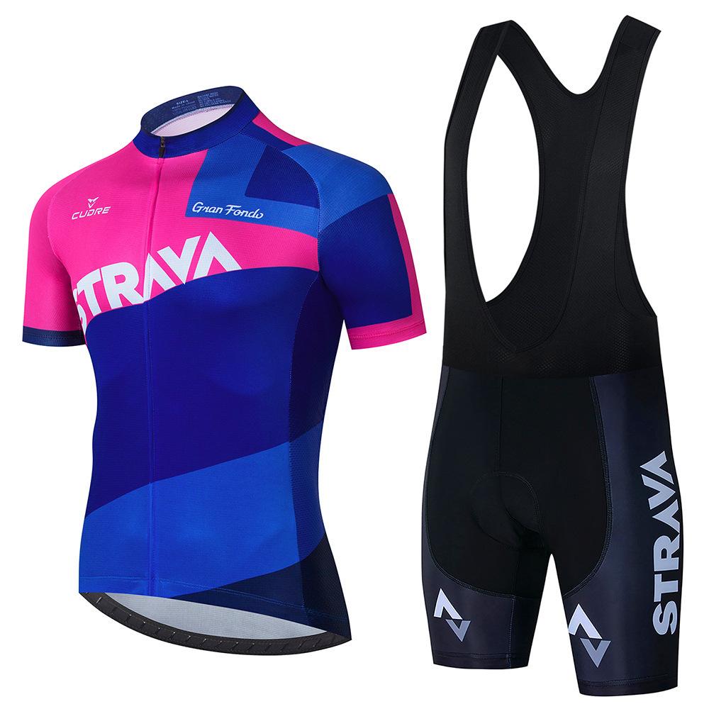 

Cycling Suit Short Sleeve Strap Set Mountain Self Road Suit 2026 Summer Breathable Cycling Suit Set S