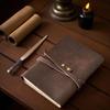 Handmade Leather Journal 5x7 – Vintage Wrap Notebook – 200 Deckle Edge Pages – Rustic Brown Leather Diary – Traveler Writing Journal