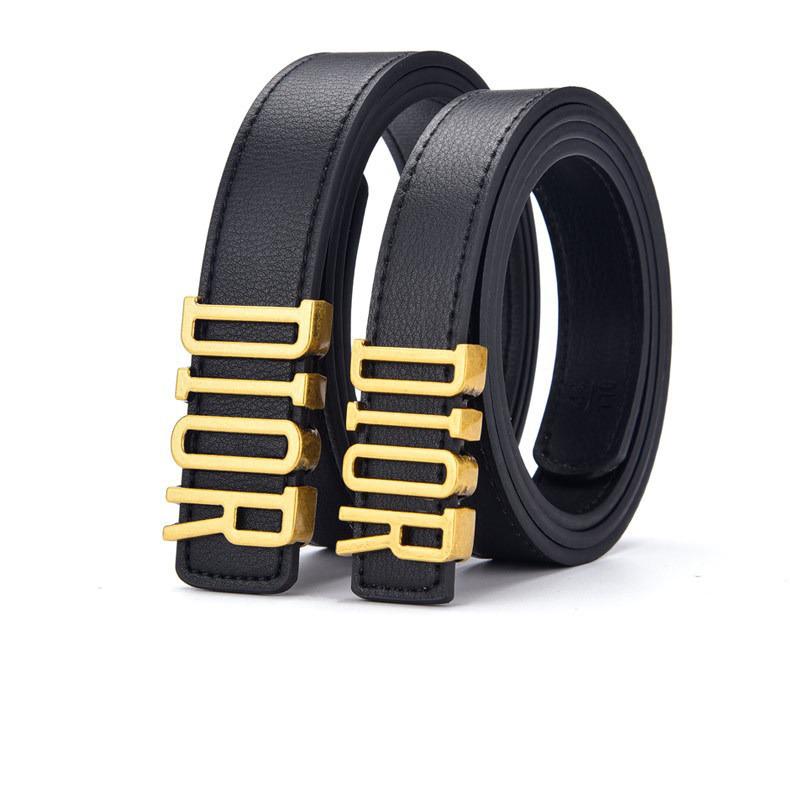 Cinto Feminino da Moda em Couro Genuíno com Fivela D – Acessório de Moda Estilo Celebridade