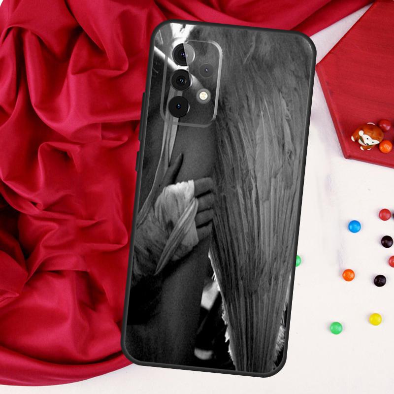 Angel Wings Painting For Samsung Galaxy A56 A36 A26 A16 A05 A06 A22 A32 A52 A54 A34 A14 A55 A15 A53 A33 A35 Case