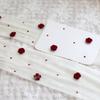 2026 Spring/Summer Women's 3D Red Rhinestone Rose Pattern Anti-Snag Sheer Tights/Stockings