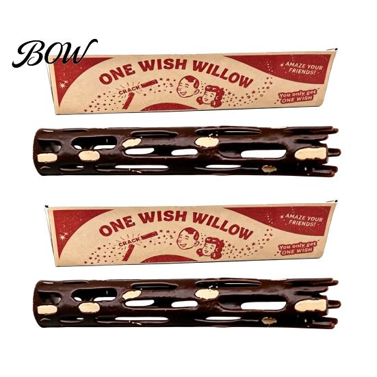 Portable Luck Charms One Wish Willow Stick with Box, 3D Printed Wishing Wish-Making Snap Stick, Ritualistic Setting Tools Breakable Magic Charm