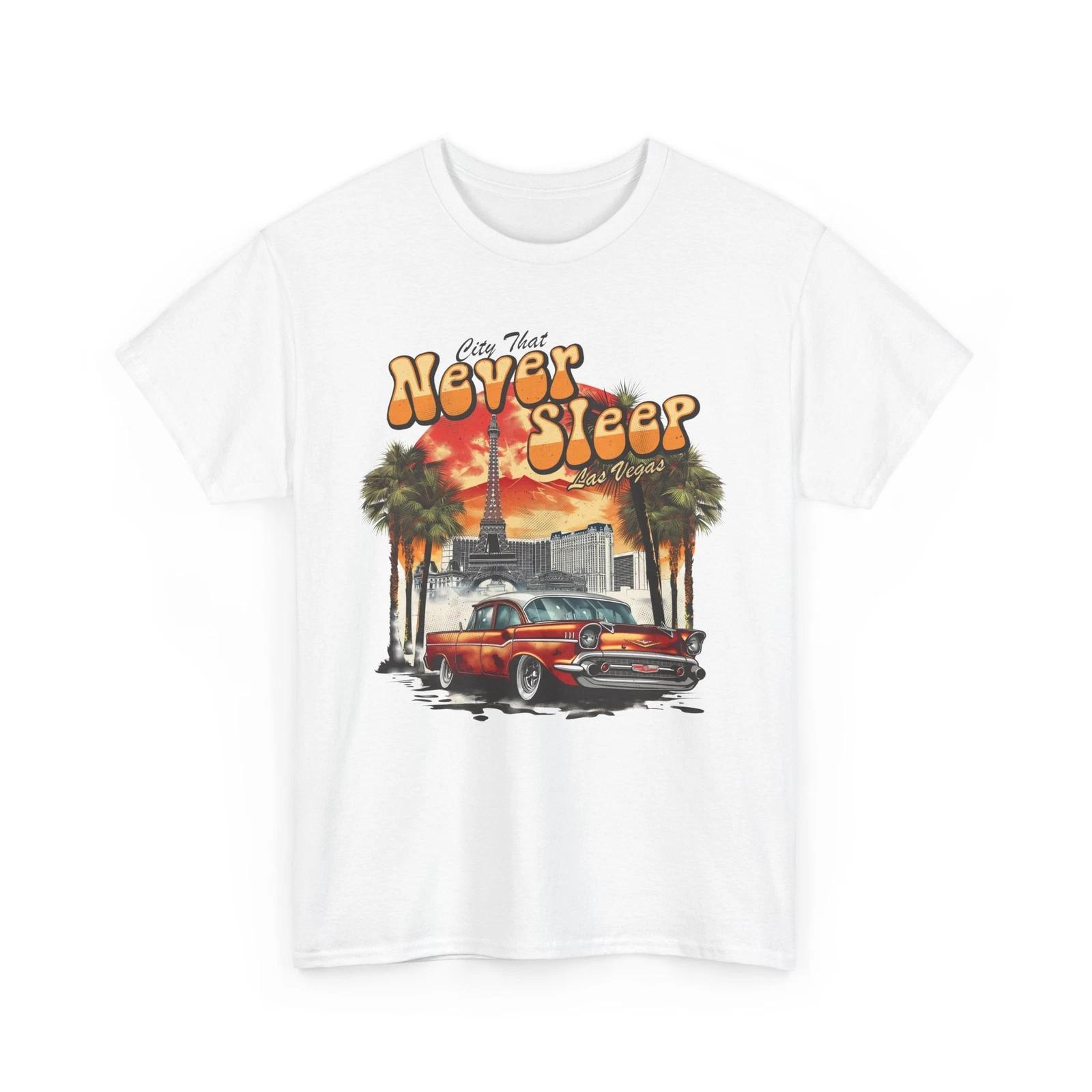 City Skyline T-Shirt | Urban Streetwear Tee | City that Never Sleeps - Las Vegas M