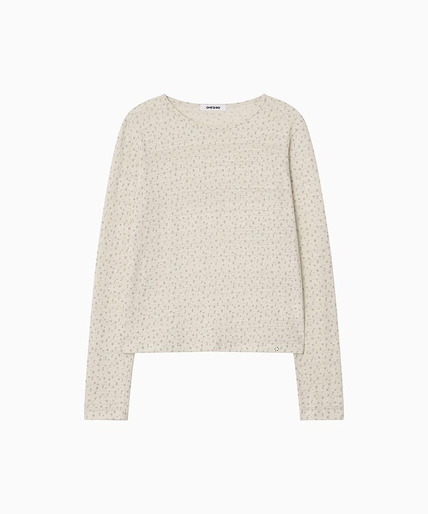 Ohesio Key Patterned Long Sleeve, Ivory