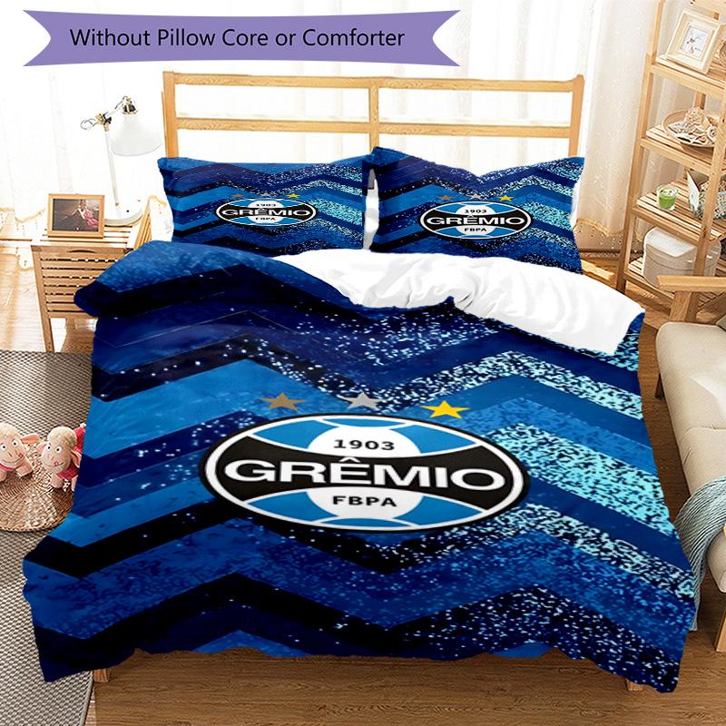 Fc 1903 Emblem Printed Pattern Duvet Cover Set – Includes 1 Duvet Cover and 2 Matching Pillowcases Bedroom Decor Christmas Gifts