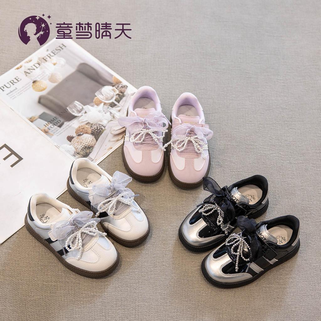 Children's Shoes Sports Shoes 2025 New Girls' Moral Training Shoes Retro Little Girl Board Shoes Autumn and Winter Middle and Old Children's Shoes